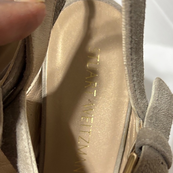 Stuart Weitzman Beige Suede wedge Sandals. Made in Spain. EUC - Picture 4 of 8